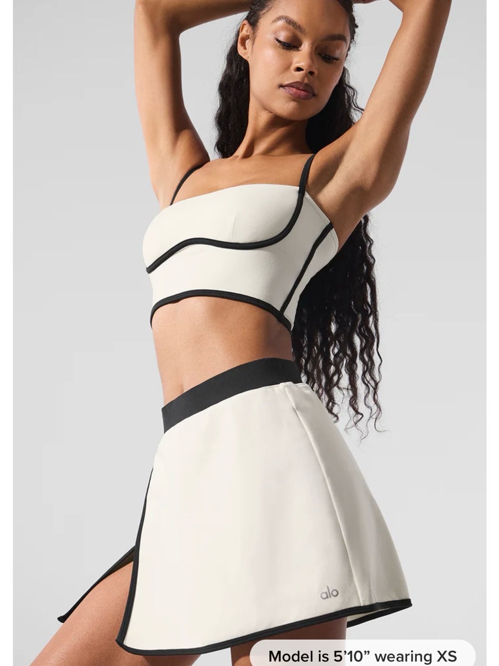 Alo Yoga Women’s Two-Piece White & Black Lounge Set